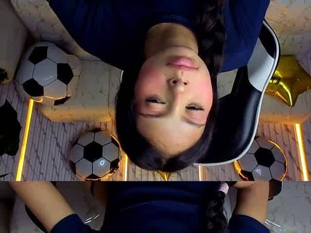 Sexy Asian Girl Teasing in Gaming Chair