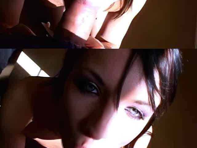Hot Brunette Girlfriend POV Blowjob