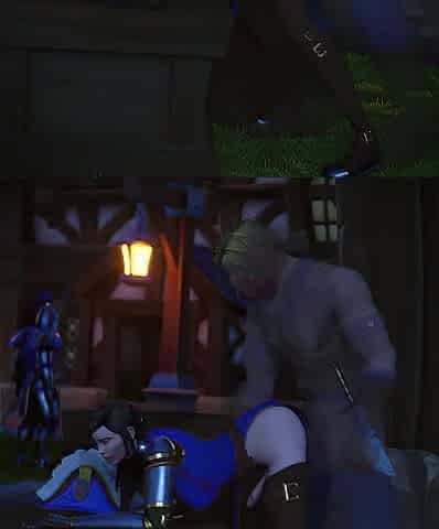 Futanari Alliance Human Captain Ashtinn sucks/ screwed by Defias Rogue for Info (dressed)