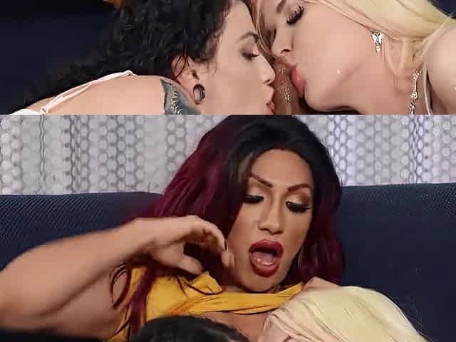 Lydia Black Gets Both Holes Stretched By Jessy Dubai And Gracie Jane In Intense Dp Play
