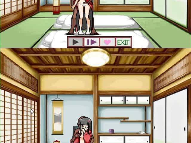 Sexy eighteen yo cutie comics having sex with a chap in her asian abode in erotic manga game