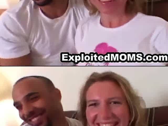 Mama w Large Boobs trys Ebony Dong in Older Interracial Movie
