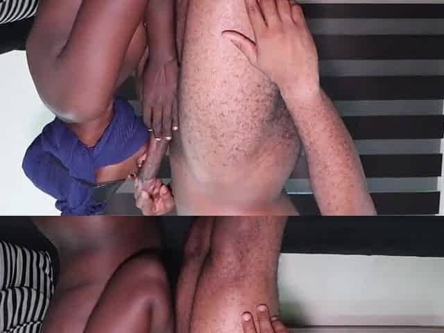 Hawt Muslim Black Sucks Cock and Has Swallows Cum