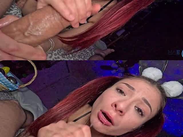 Mae Rainz Finds Golden Eggs And Squirts All Over Easter Bunny - DPOV + HAWT FACIAL!!!