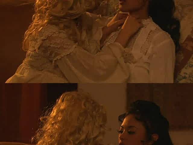 Hot blonde with big boobs fuck asian brunette in far west cosplay
