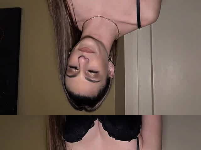 Small tit brunette gives a POV blowjob