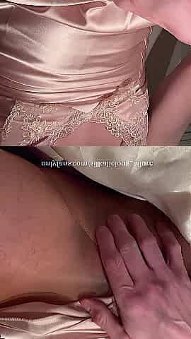 Shiny Nylon Hands-Free Explosion - 4 Min Concupiscent Large Penis Ejaculation