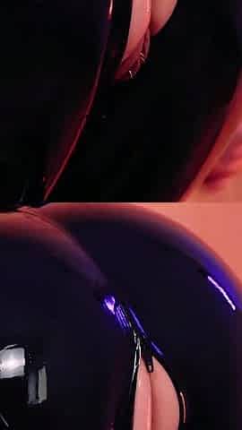 Latex Rubber Catsuit Compilation Video by MILF Fetish Model