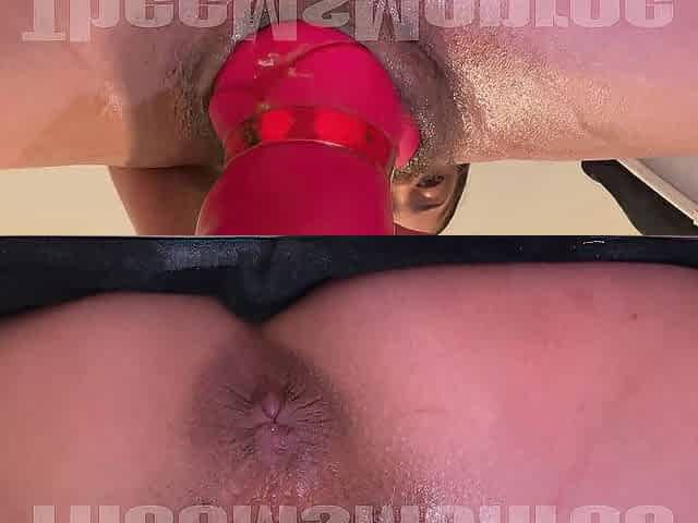 Close Up Climax Using A Rose Toy