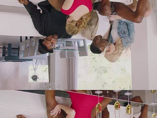 Four guys fucked three girls in an intense interracial foursome
