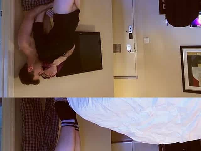 Amateur video of pruple haired roommate Violet getting fucked