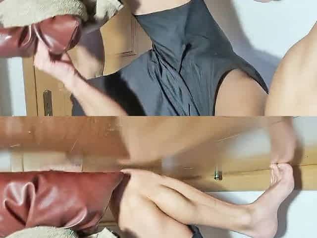 Sexy stud banging and humping a pillow with lots of cum