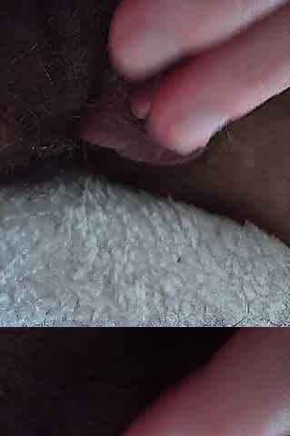 Concupiscent FTM large clitoris masturbation