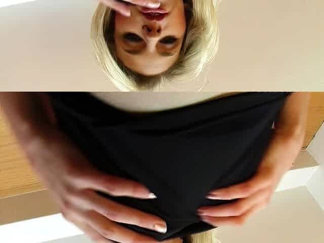 Non stop blonde with big boobs cock jerks off on the bed