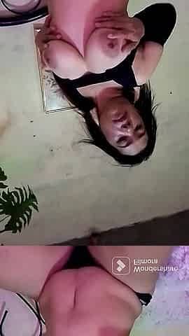 Hot Sexy Filipino MILF Squeezes and Rubs First Breasts and Then Pussy