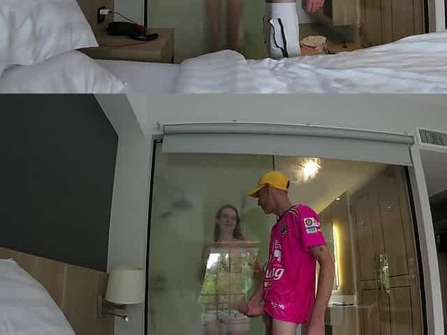 He Teases Me with His Big Cock While I'm in the Shower
