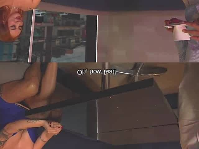 Sexy redhead arrives at a prestigious hotel and comes to a conclusion to screw the concierge