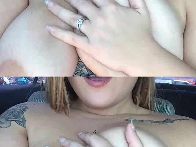 PUBLIC SQUIRTING ALL OVER DASHBOARD ON BUSY STREET