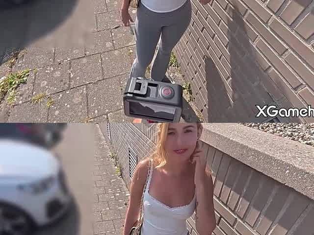 Beautiful Stranger Plays a Game and Gets Drilled in Public