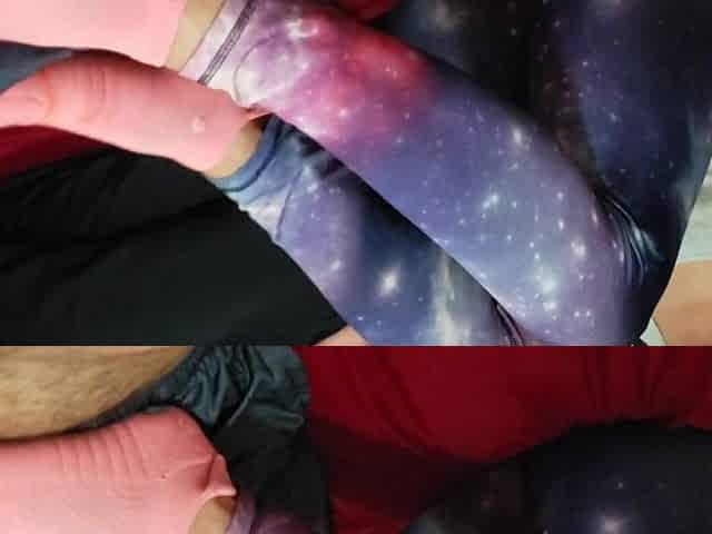 Pink Stance Sockjob Ruined Orgasm