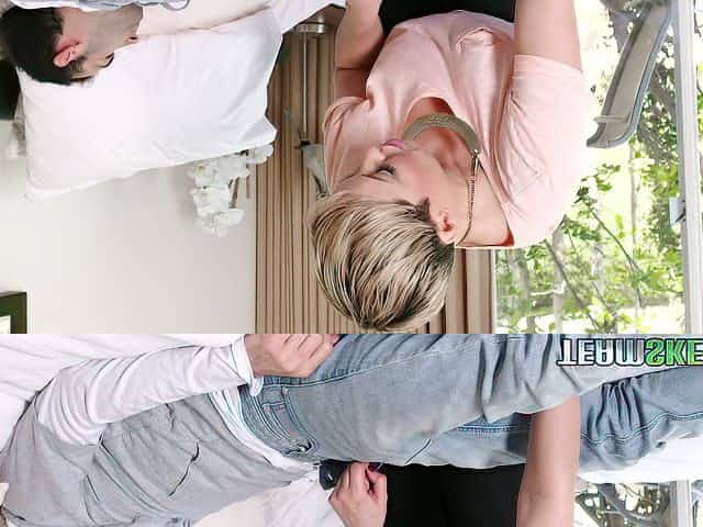 Hot MILF stepmom wants her stepson's cock down her throat