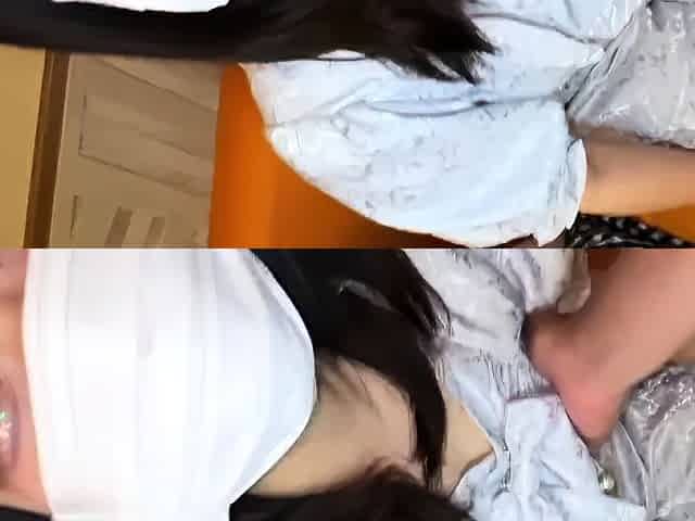 Japanese teen blowjob with creamy mustache