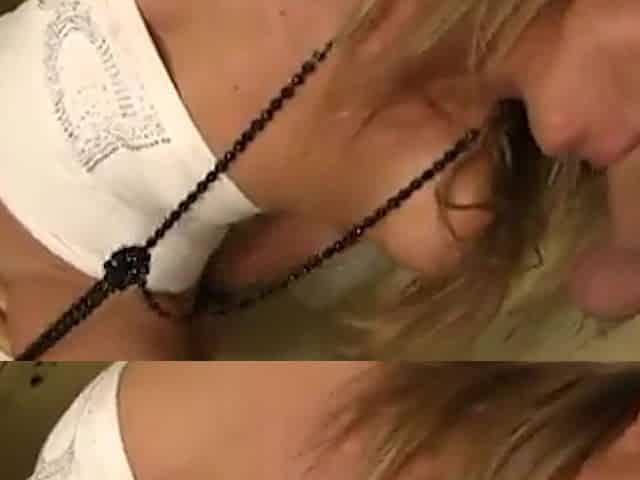 Extra Horny Blonde Shocked by Gloryhole Cock