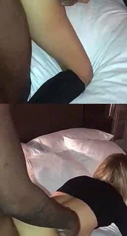Dazzling blonde sustains a hardcore doggystyle