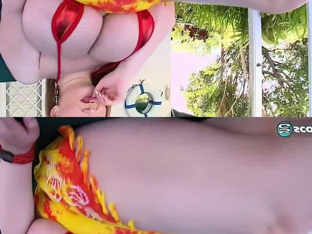 Micky Bells - Micky Pleasures Herself By The Pool