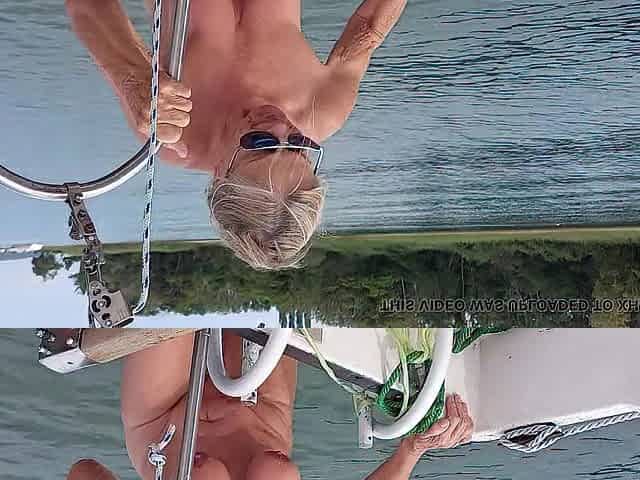 Hot Granny Swims Bare in a Lake!