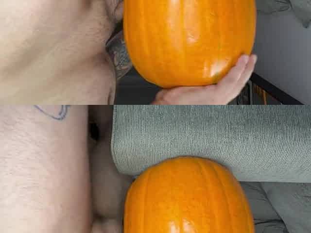 Pumpkin makes me cum twice!!!