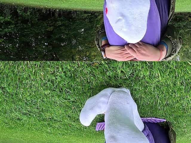foot worship in nature's garb and in socks in public outdoor