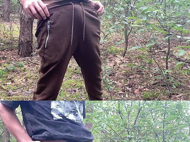 Large spunk flow in forest - Solo male