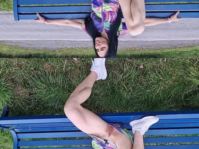 Spreading My Legs in Public Park