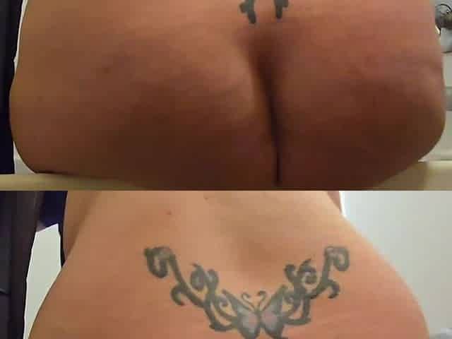 Voyeur peeks in on Candid Sandra in the shower