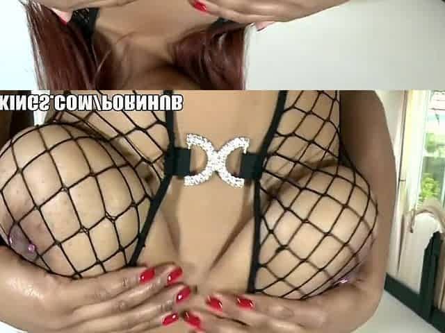 HOT pierced Black gal flaunts her large-natural melons