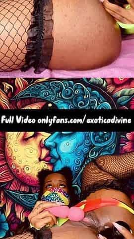 Black Latin chick Whore Screws her Bawdy Holes