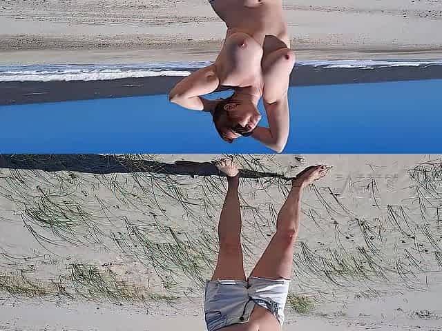 Exposed walk and outdoor pissing in the desert