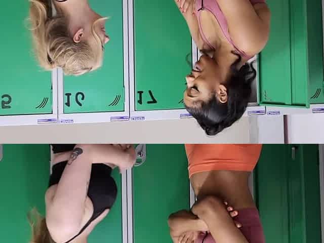 Lesbian interracial fight in the gym with Sabrina Jade