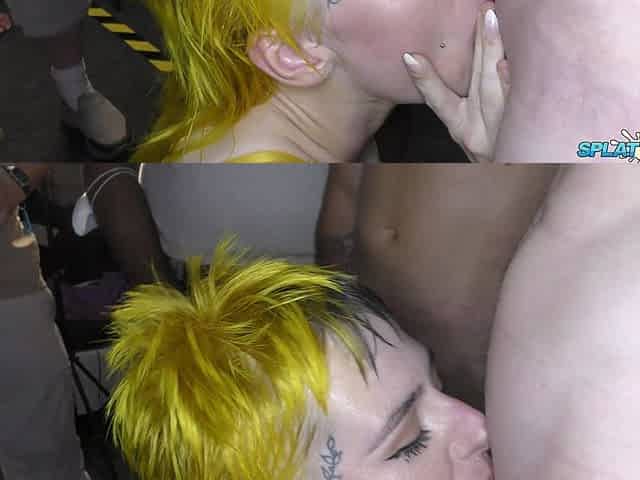 Debut Bukkake Facials for Lana Banana