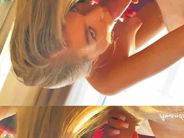 Blowjob for a Neighbor When He Came to Visit