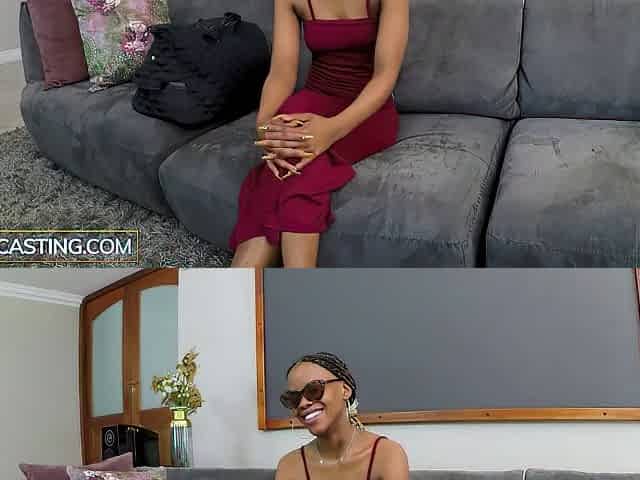 Amateur Black Teen Turns The Heat Up at Casting & Blows Large Jock Producer