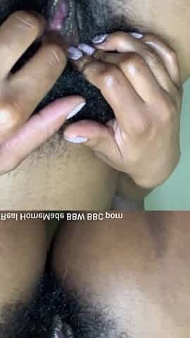 Rubbing Stimulating My Hairy Pussy with Vibrator