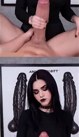 Goth handjob - Ai generated