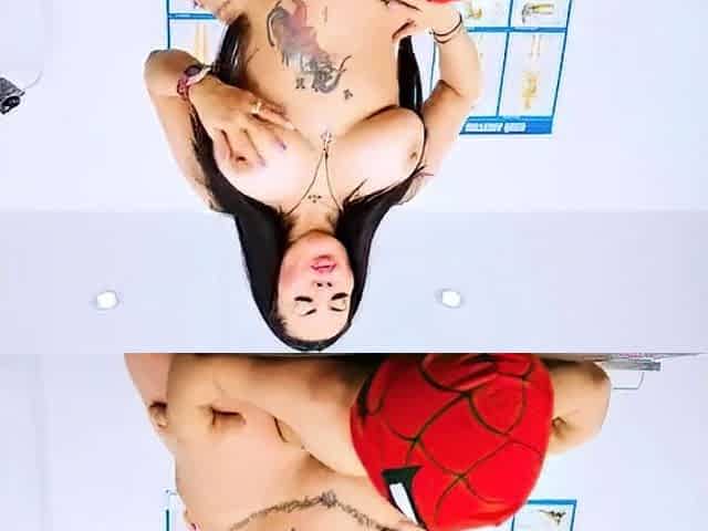 Milky Big-Boobed Bimbo Midget Worships Massive Cock with