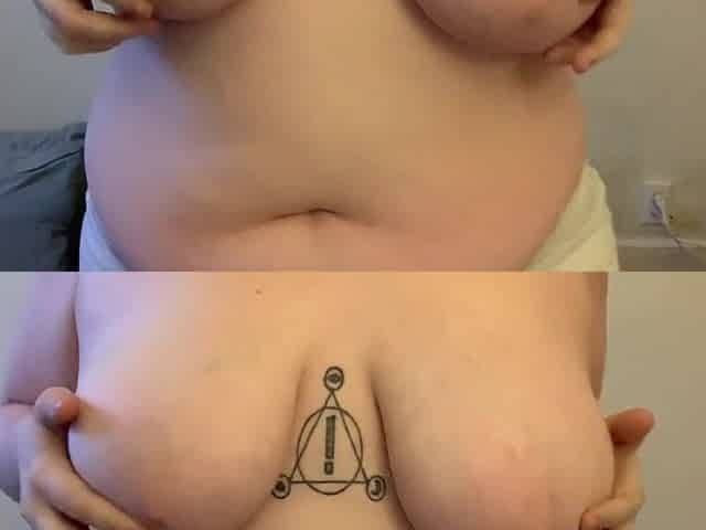 Topless boob play - ghost teats