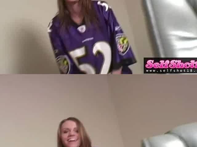 Teen Golden-haired Panty Play with constricted vagina