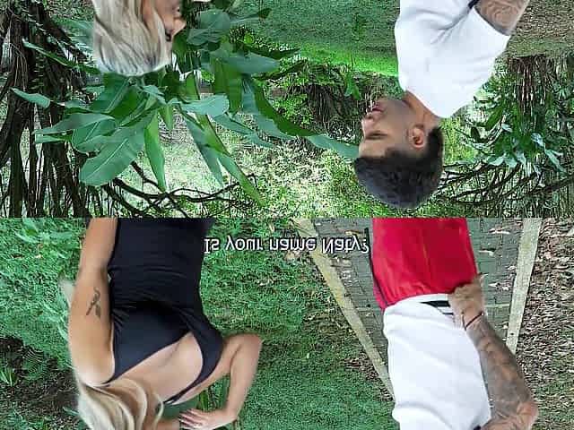 Outdoor sex with a large-titted stranger - Danner Mendez & Naty Delgado