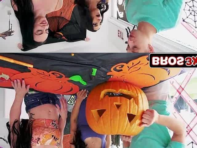 Halloween Horror Turns Hawt as Son Drills Pumpkin-Clad mother I'd like to fuck