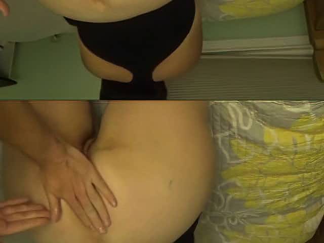 Chubby babe gets a finger in the ass right before a big cock slides in.